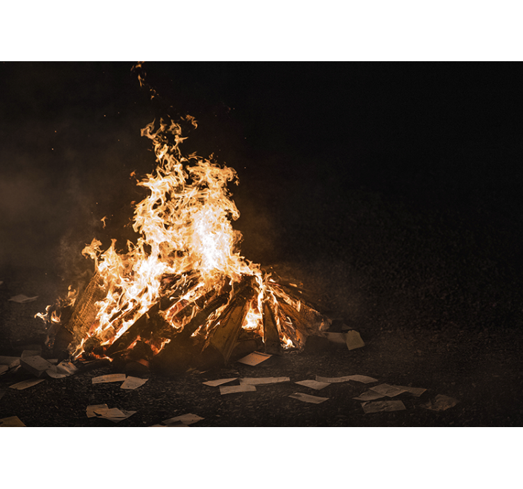 Fotoapeta abstrakcyjna scena płonącego ogniska - TenStickers