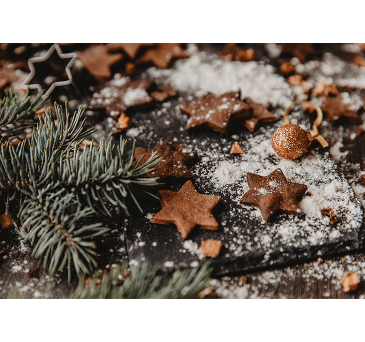 Fototapeta na boże narodzenie gwiazdki z piernika - TenStickers