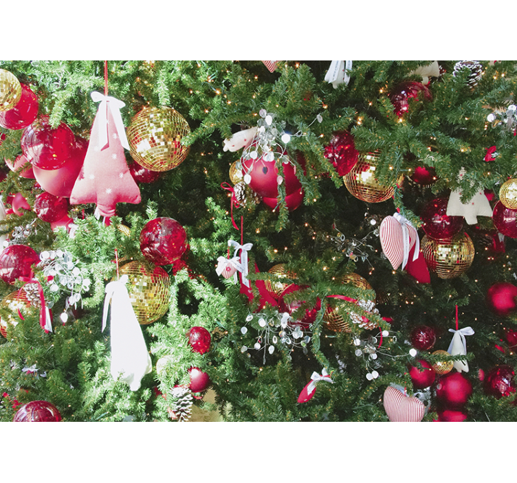 Fototapeta na boże narodzenie z Świątecznymi ozdobami - TenStickers