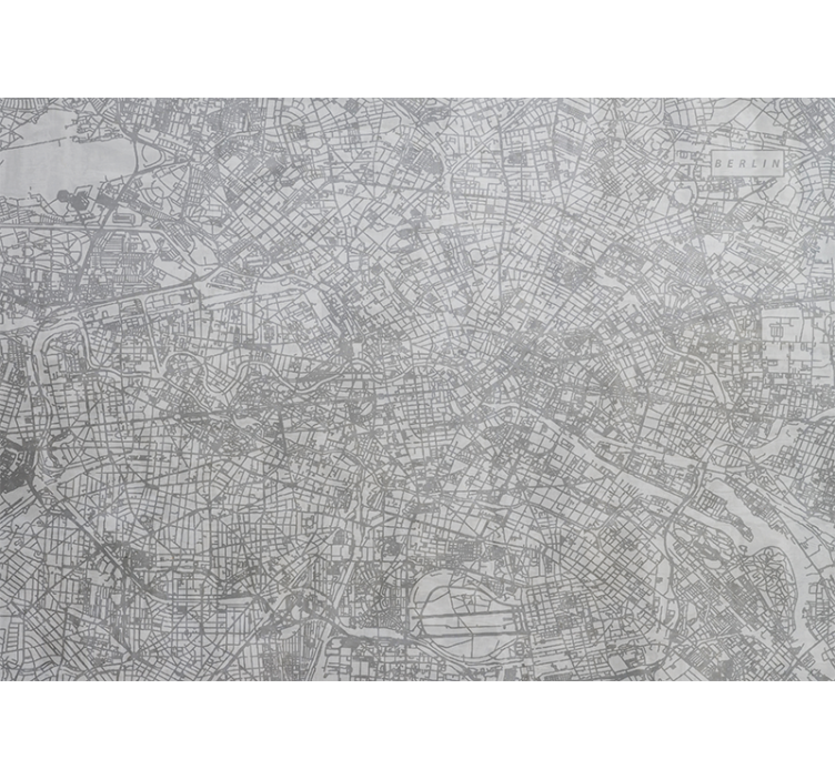 Fototapeta berlin szczegółowa mapa berlina - TenStickers