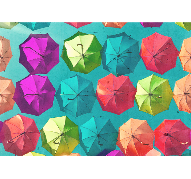 Fototapeta street art kolorowe wzory parasolów - TenStickers