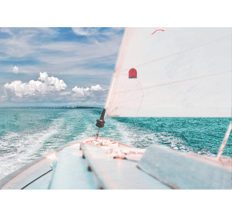 Fototapeta morze Żeglując przez fale - TenStickers