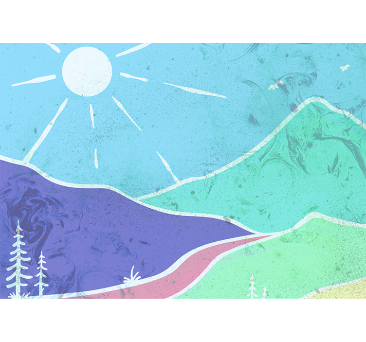 Fototapeta krajobraz górski z malowniczym widokiem - TenStickers