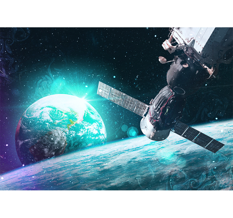 Fototapeta kosmos statek kosmiczny na orbicie ziemi - TenStickers