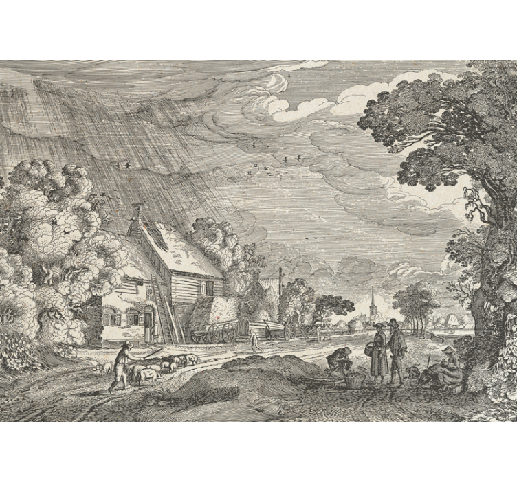 Fototapeta krajobraz wiejski w malowniczym ujęciu - TenStickers