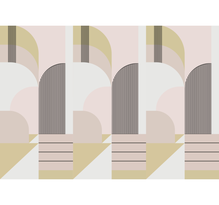 Nowoczesna fototapeta z geometrycznymi łukami - TenStickers