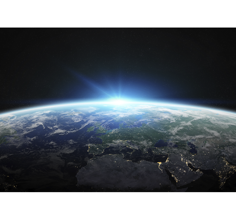 Fototapeta kosmos blask horyzontu ziemi - TenStickers