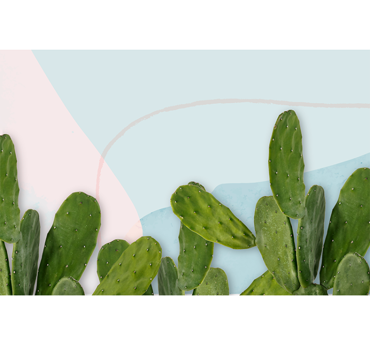 Fototapeta natura wzór z kaktusami i zielenią - TenStickers