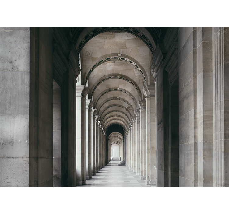 Fototapeta miasto perspektywa architektonicznych łuków - TenStickers