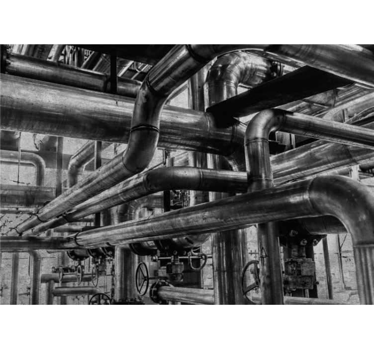 Fototapeta tekstury i wzory wzory rur przemysłowych - TenStickers