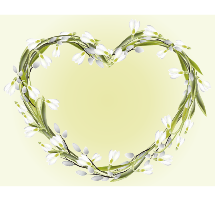 Fototapeta w kwiaty w kształcie serca - TenStickers