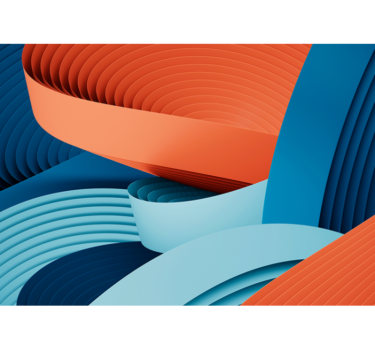 Fotoapeta abstrakcyjna warstwy dynamicznego papieru - TenStickers