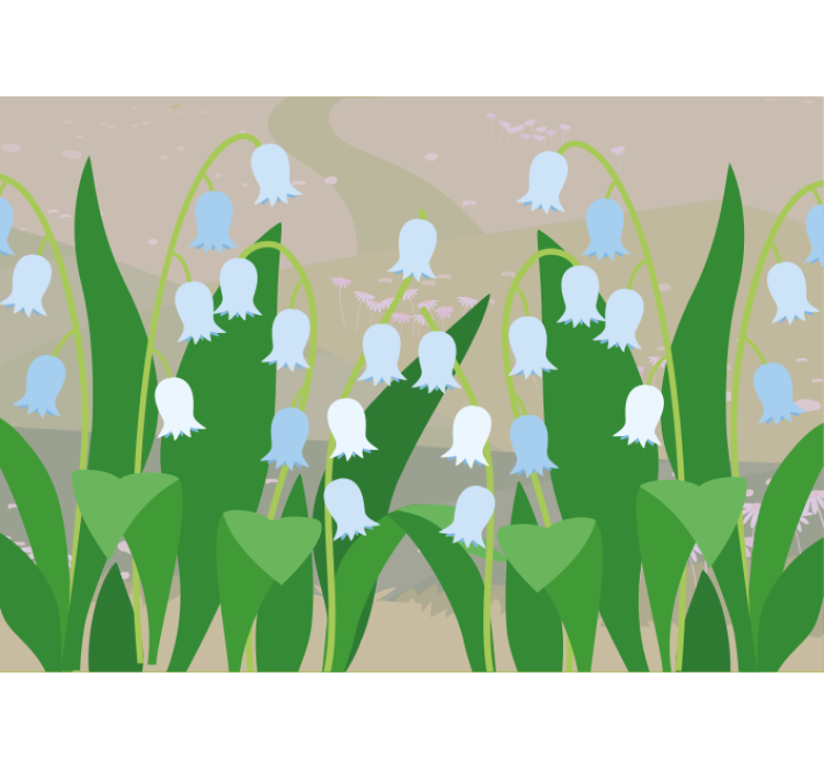 Fototapeta w kwiaty delikatne kwiatowe motywy - TenStickers