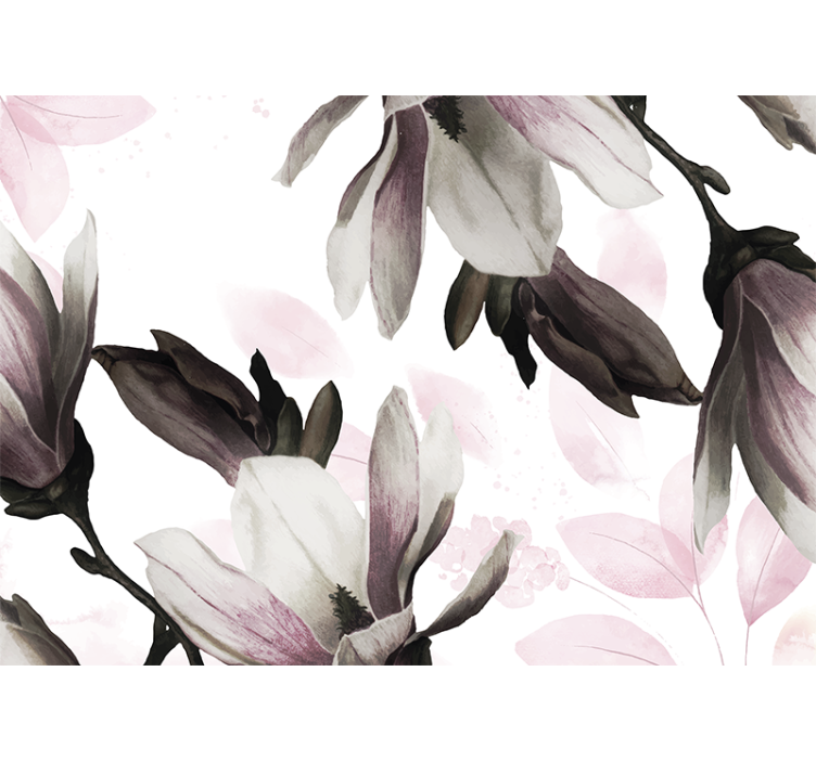 Fototapeta w magnolie eleganckie kwiaty magnolii - TenStickers