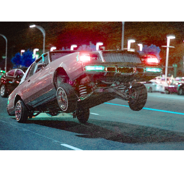 Fototapeta z pojazdami akcja z klasycznymi autami - TenStickers