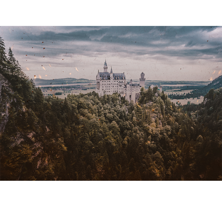 Fototapeta krajobraz zamek na górze - TenStickers