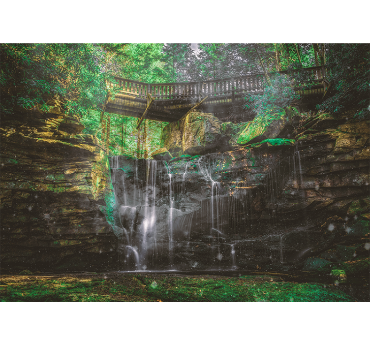 Fototapeta krajobraz widok malowniczych wodospadów - TenStickers