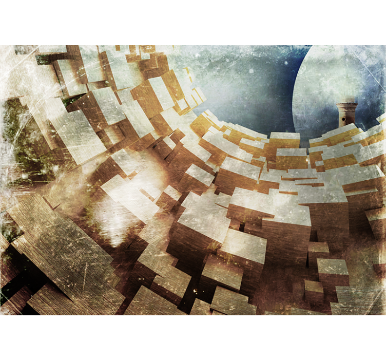 Fotoapeta abstrakcyjna formacja struktur geometrycznych - TenStickers