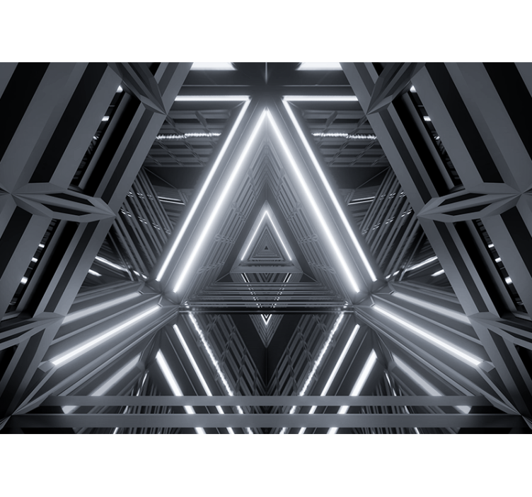 Fotoapeta abstrakcyjna w trójkątne luminescencje - TenStickers