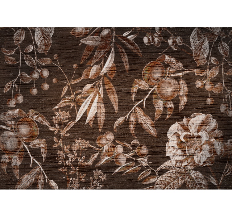 Fototapeta w kwiaty w artystycznym stylu - TenStickers