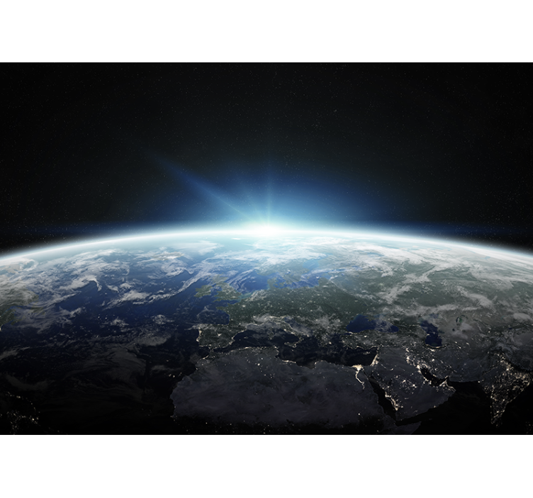 Fototapeta kosmos widok z perspektywy ziemi - TenStickers