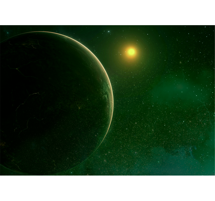 Fototapeta kosmos scena planetarna i niebieska - TenStickers