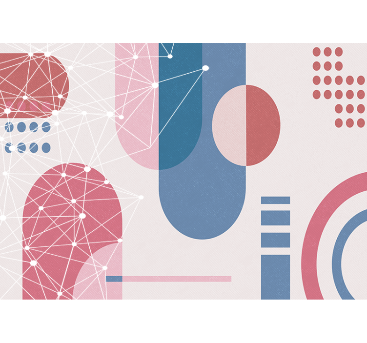 Fotoapeta abstrakcyjna sieć kształtów geometrycznych - TenStickers