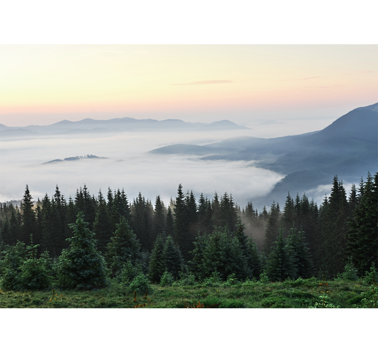 Fototapeta krajobraz spokojny widok górski - TenStickers