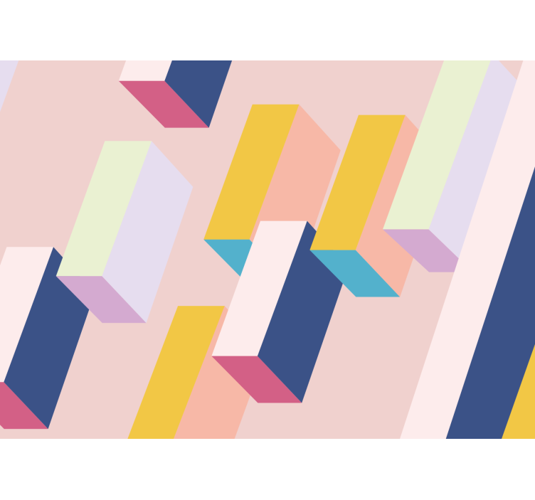 Fotoapeta abstrakcyjna w geometrycznym układzie bloków - TenStickers