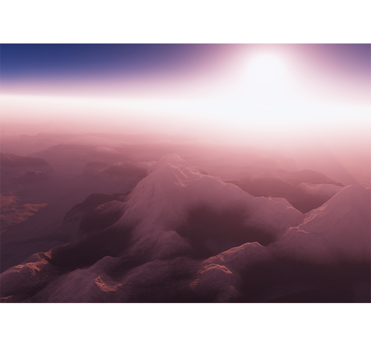 Fototapeta góry spokojny szczyt górski - TenStickers