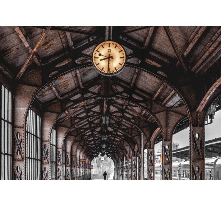 Fototapeta miasto zegarowa stacja Łuk - TenStickers