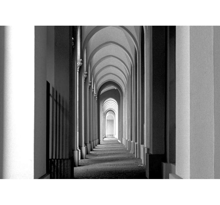 Fototapeta miasto perspektywa architektonicznego łuku - TenStickers