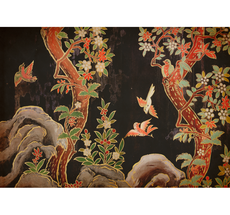 Fototapeta zwierzęta scena z tropikalnymi ptakami - TenStickers