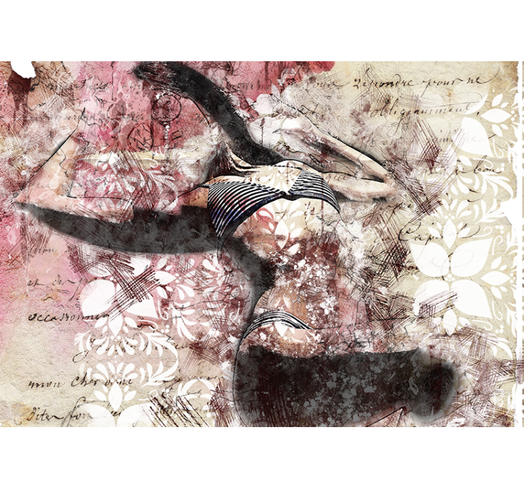 Fototapeta w serca elegancki ruch tańca - TenStickers