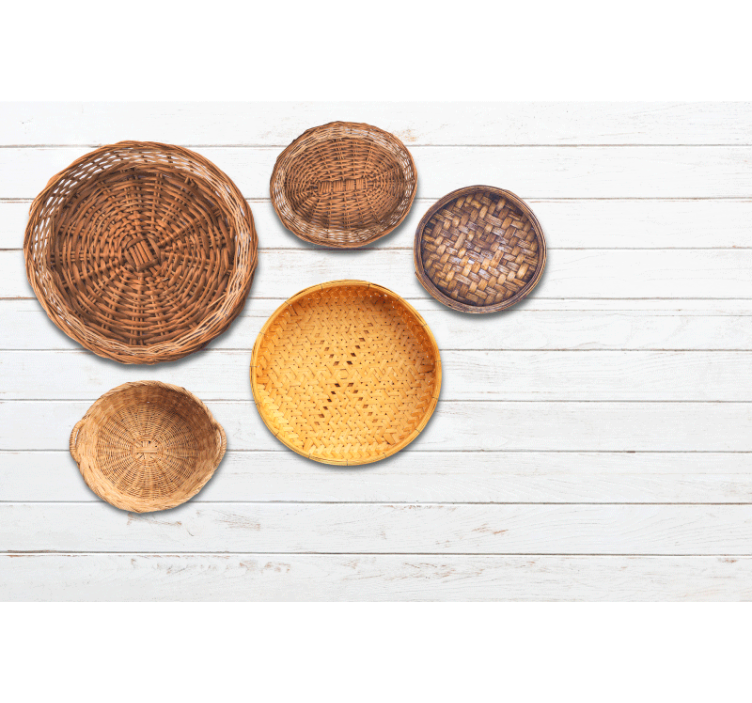 Fototapeta tekstury i wzory wzory plecionych koszyków - TenStickers