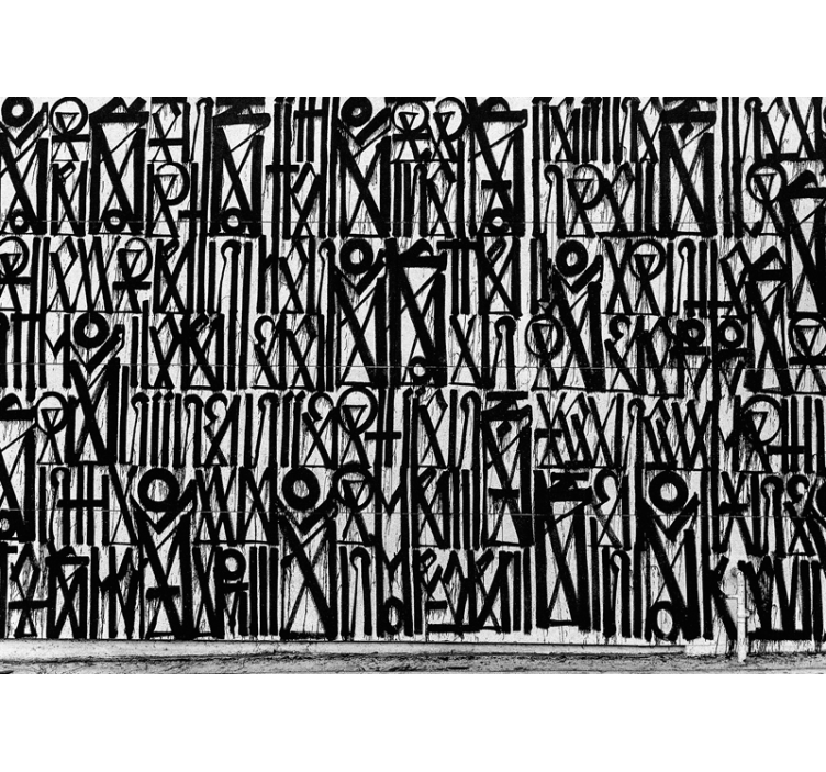 Fototapeta street art czarne wzory abstrakcyjne - TenStickers