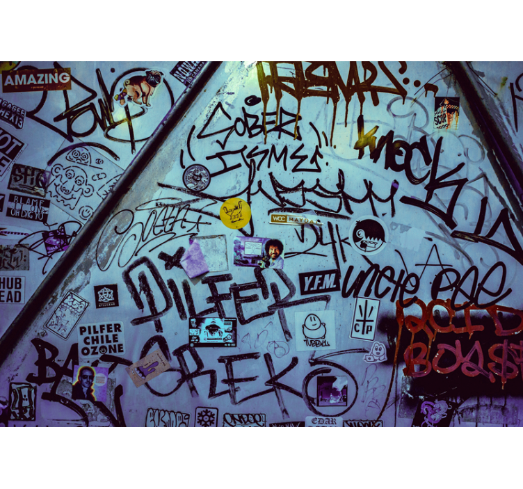 Fototapeta street art sztuka miejskiego tagowania - TenStickers