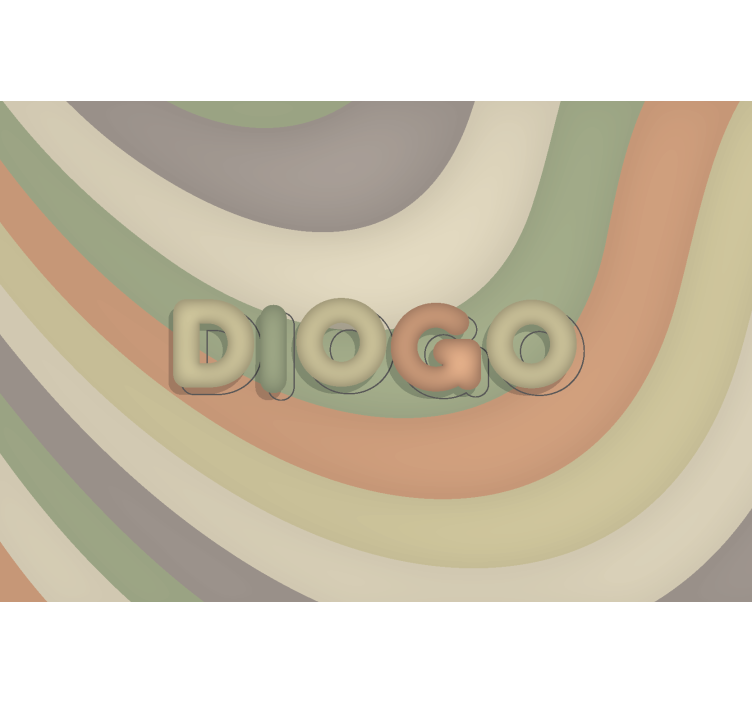 Fototapeta do pokoju dziecka zakrzywione paski z nazwą - TenStickers