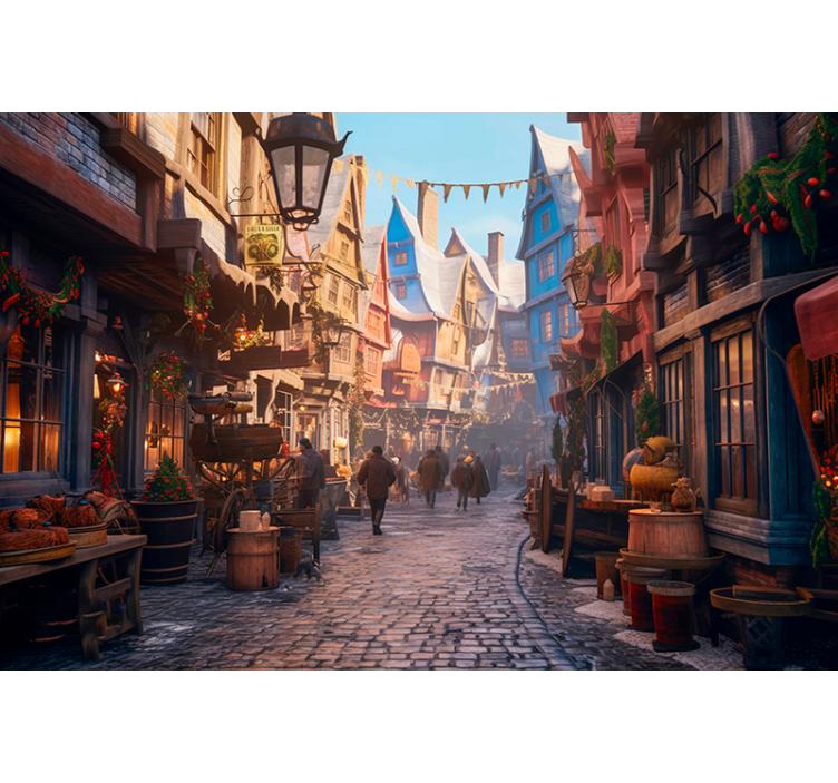 Fototapeta fantasy miasto magów - TenStickers