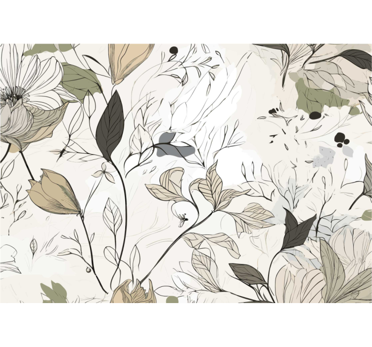 Fototapeta do łazienki narysuj kwiaty - TenStickers