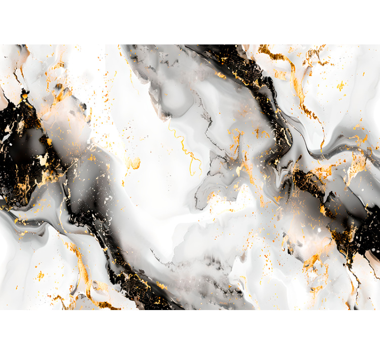 Tapeta abstrakcyjna czarno-biały wzór - TenStickers