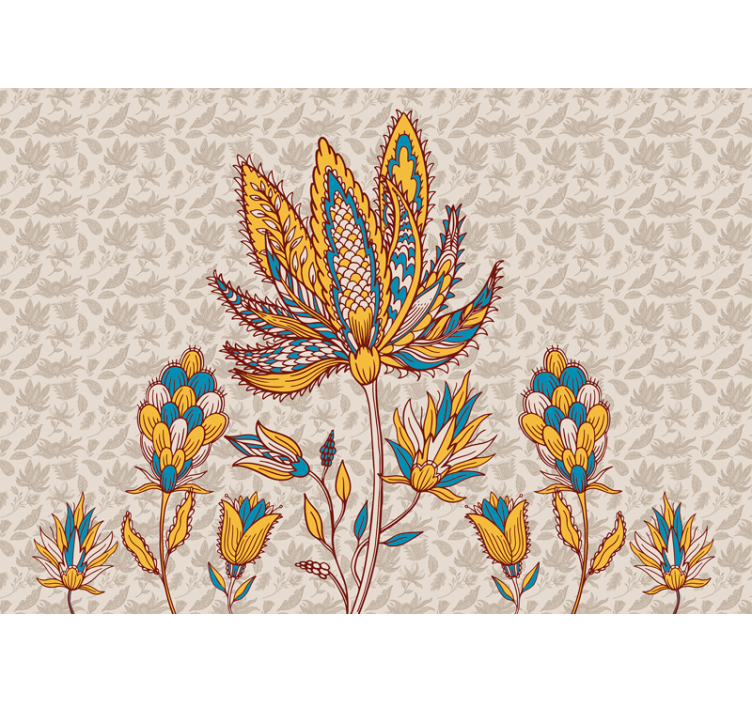 Fototapeta w kwiaty intensywna kompozycja florystyczna - TenStickers