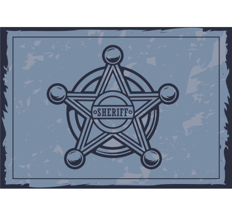 Fototapeta ludzie zestaw odznak szeryfa - TenStickers