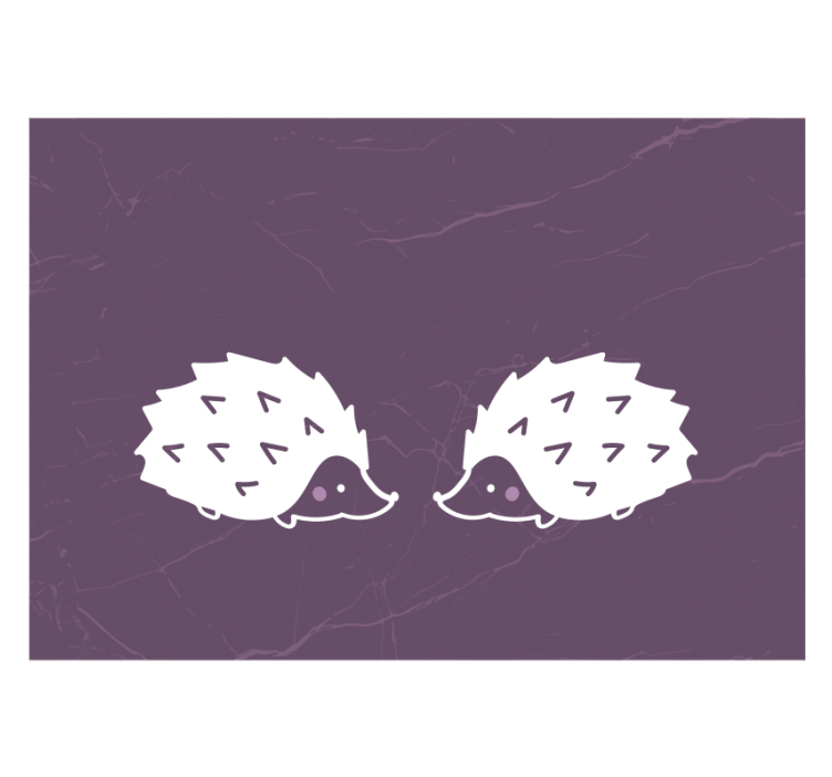 Fototapeta zwierzęta urocza para jeżyków - TenStickers