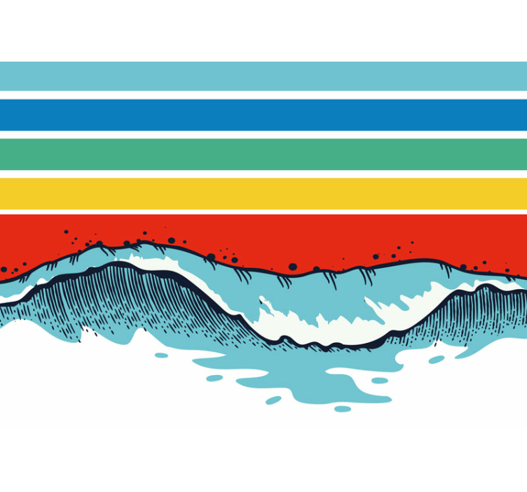 Fototapeta natura w stylizowanym wzorze fal - TenStickers