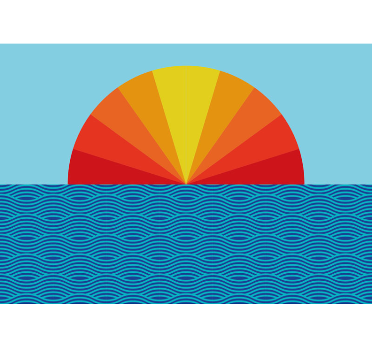 Fototapeta krajobraz promienny projekt horyzontu - TenStickers