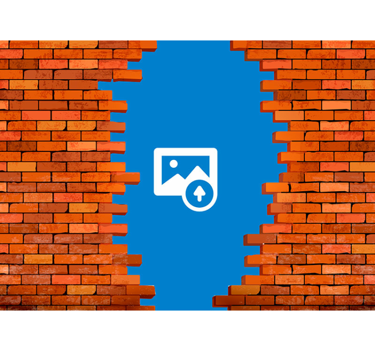 Naklejka ścienna Dziura w ścianie ze zdjęciem - TenStickers