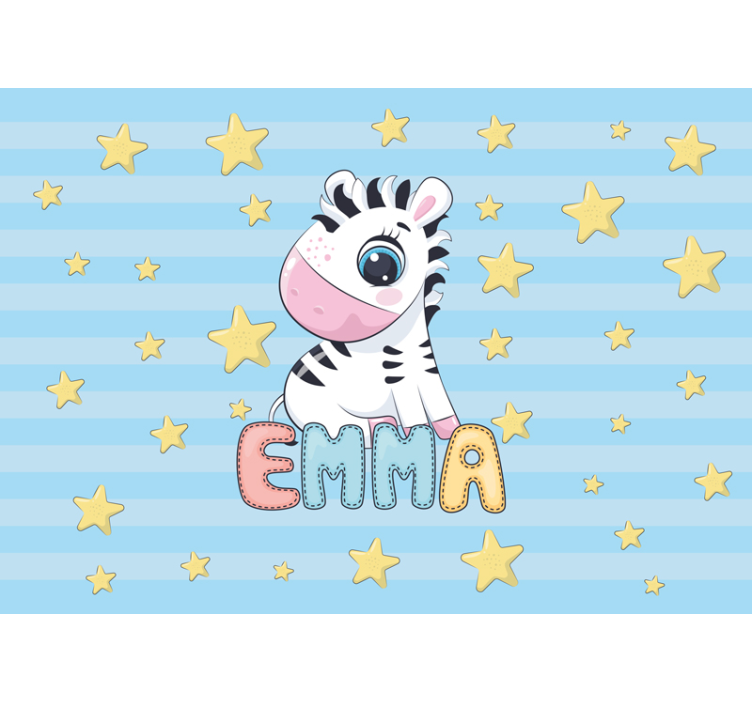 Fototapeta do pokoju dziecka zebra i gwiazdy - TenStickers