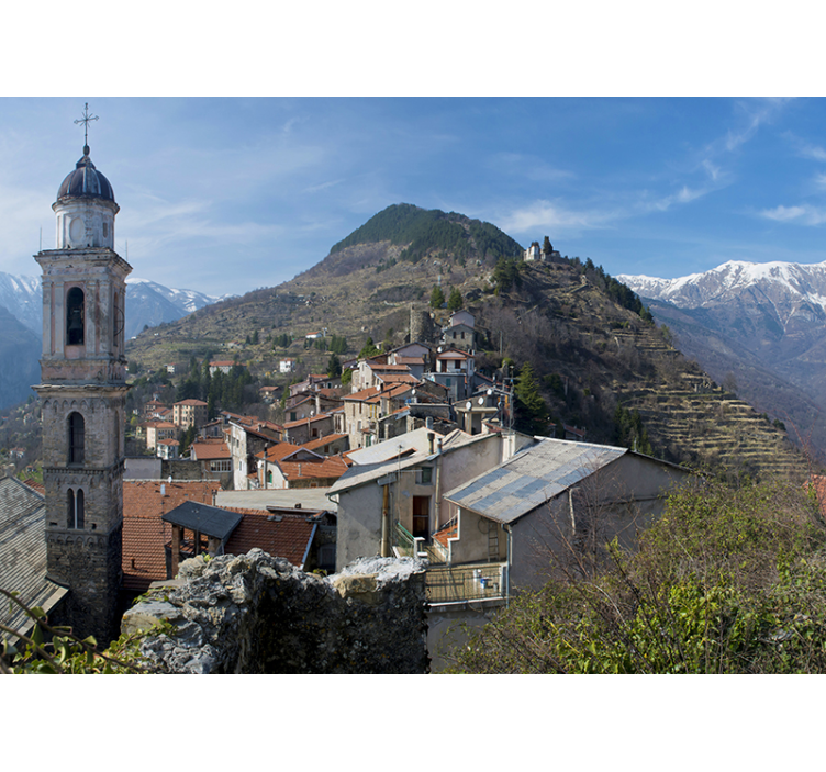 Fototapeta muzyka krajobraz gitary akustycznej - TenStickers