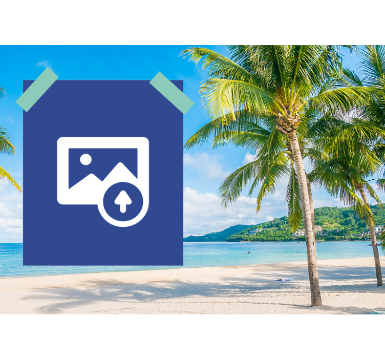 Fototapeta w serca chwila na plaży dla par - TenStickers